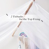 image:imageNICETOWN Light Pink Kids Bed Canopy for Nursery  Decorative Soft Voile Sheer Mosquito Net Window Scarf DIY Ascot Top Bed Scarf for PrincessBaby W114 x L180 1 PanelWhite