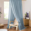 image:imageNICETOWN Light Pink Kids Bed Canopy for Nursery  Decorative Soft Voile Sheer Mosquito Net Window Scarf DIY Ascot Top Bed Scarf for PrincessBaby W114 x L180 1 PanelStone Blue