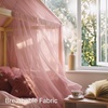 image:imageNICETOWN Light Pink Kids Bed Canopy for Nursery  Decorative Soft Voile Sheer Mosquito Net Window Scarf DIY Ascot Top Bed Scarf for PrincessBaby W114 x L180 1 PanelCoral Pink