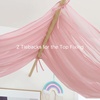 image:imageNICETOWN Light Pink Kids Bed Canopy for Nursery  Decorative Soft Voile Sheer Mosquito Net Window Scarf DIY Ascot Top Bed Scarf for PrincessBaby W114 x L180 1 PanelBaby Pink