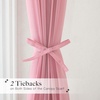 image:imageNICETOWN Light Pink Kids Bed Canopy for Nursery  Decorative Soft Voile Sheer Mosquito Net Window Scarf DIY Ascot Top Bed Scarf for PrincessBaby W114 x L180 1 PanelPink