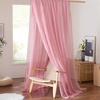 image:imageNICETOWN Light Pink Kids Bed Canopy for Nursery  Decorative Soft Voile Sheer Mosquito Net Window Scarf DIY Ascot Top Bed Scarf for PrincessBaby W114 x L180 1 PanelPink