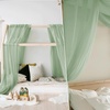 image:imageNICETOWN Light Pink Kids Bed Canopy for Nursery  Decorative Soft Voile Sheer Mosquito Net Window Scarf DIY Ascot Top Bed Scarf for PrincessBaby W114 x L180 1 PanelSage Green