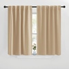 image:imageNICETOWN Blackout Curtain Panels for Living Room  Biscotti Beige Color 29x30 inch 2 Panels Set Room Darkening Blackout Drapes for Window