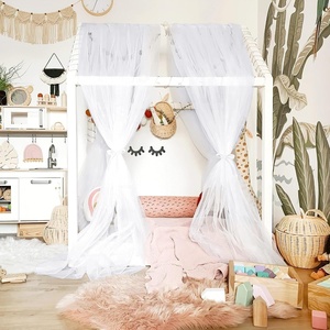image:imageNICETOWN Light Pink Kids Bed Canopy for Nursery  Decorative Soft Voile Sheer Mosquito Net Window Scarf DIY Ascot Top Bed Scarf for PrincessBaby W114 x L180 1 PanelWhite