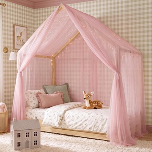 image:imageNICETOWN Light Pink Kids Bed Canopy for Nursery  Decorative Soft Voile Sheer Mosquito Net Window Scarf DIY Ascot Top Bed Scarf for PrincessBaby W114 x L180 1 PanelBaby Pink