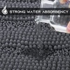 image:imageNICETOWN Grey Bathroom Contour Rug Sets Extra Thick Bath Rugs for Bathroom Soft Plush Chenille Shaggy Bath Mats Living Room Bedroom Mats Water Absorbent Floor Carpets 20 x 32 Plus 24 x 24 U
