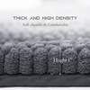 image:imageNICETOWN Grey Bathroom Contour Rug Sets Extra Thick Bath Rugs for Bathroom Soft Plush Chenille Shaggy Bath Mats Living Room Bedroom Mats Water Absorbent Floor Carpets 20 x 32 Plus 24 x 24 U