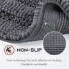 image:imageNICETOWN Grey Bathroom Contour Rug Sets Extra Thick Bath Rugs for Bathroom Soft Plush Chenille Shaggy Bath Mats Living Room Bedroom Mats Water Absorbent Floor Carpets 20 x 32 Plus 24 x 24 U