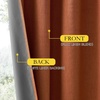 image:imageNICETOWN 100 Absolutely Blackout Linen Curtains with Thermal Insulated Liner Terracotta 52 Wide 2 Panels 95 inches Long Drapes Grommet Retro Linen Curtains Vertical Drapes Privacy for Bedroom