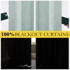 image:imageNICETOWN 100 Absolutely Blackout Linen Curtains with Thermal Insulated White Liner Seafoam Green 52 Wide 120 Length Energy Saving Curtains for Living Room 2 Panels Set Vertical Blinds