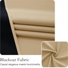 image:imageNICETOWN 100 Blackout French Door Curtains for Door Window Privacy Thermal Insulated Short Curtains for Kitchen Tie Up Shade Window Covering for Christmas Sage Green W26 X L40 Inch 1 PanelBiscotti Beige