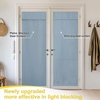 image:imageNICETOWN 100 Blackout French Door Curtains for Door Window Privacy Thermal Insulated Short Curtains for Kitchen Tie Up Shade Window Covering for Christmas Sage Green W26 X L40 Inch 1 PanelGreyish Blue