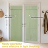 image:imageNICETOWN 100 Blackout French Door Curtains for Door Window Privacy Thermal Insulated Short Curtains for Kitchen Tie Up Shade Window Covering for Christmas Sage Green W26 X L40 Inch 1 PanelOlive Green