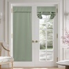 image:imageNICETOWN 100 Blackout French Door Curtains for Door Window Privacy Thermal Insulated Short Curtains for Kitchen Tie Up Shade Window Covering for Christmas Sage Green W26 X L40 Inch 1 PanelSage Green