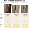 image:imageNICETOWN 100 Blackout French Door Curtains for Door Window Privacy Thermal Insulated Short Curtains for Kitchen Tie Up Shade Window Covering for Christmas Sage Green W26 X L40 Inch 1 PanelCappuccino