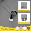 image:imageNICETOWN 100 Blackout French Door Curtains for Door Window Privacy Thermal Insulated Short Curtains for Kitchen Tie Up Shade Window Covering for Christmas Sage Green W26 X L40 Inch 1 PanelLight Grey