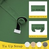 image:imageNICETOWN 100 Blackout French Door Curtains for Door Window Privacy Thermal Insulated Short Curtains for Kitchen Tie Up Shade Window Covering for Christmas Sage Green W26 X L40 Inch 1 PanelForest Green