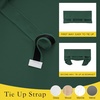 image:imageNICETOWN 100 Blackout French Door Curtains for Door Window Privacy Thermal Insulated Short Curtains for Kitchen Tie Up Shade Window Covering for Christmas Sage Green W26 X L40 Inch 1 PanelHunter Green