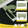 image:imageNICETOWN 100 Blackout French Door Curtains for Door Window Privacy Thermal Insulated Short Curtains for Kitchen Tie Up Shade Window Covering for Christmas Sage Green W26 X L40 Inch 1 PanelOlive Green