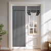 image:imageNICETOWN 100 Blackout French Door Curtains for Door Window Privacy Thermal Insulated Short Curtains for Kitchen Tie Up Shade Window Covering for Christmas Sage Green W26 X L40 Inch 1 PanelGrey