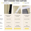 image:imageNICETOWN 100 Blackout French Door Curtains for Door Window Privacy Thermal Insulated Short Curtains for Kitchen Tie Up Shade Window Covering for Christmas Sage Green W26 X L40 Inch 1 PanelCream