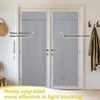 image:imageNICETOWN 100 Blackout French Door Curtains for Door Window Privacy Thermal Insulated Short Curtains for Kitchen Tie Up Shade Window Covering for Christmas Sage Green W26 X L40 Inch 1 PanelDove Gray