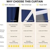 image:imageNICETOWN 100 Blackout French Door Curtains for Door Window Privacy Thermal Insulated Short Curtains for Kitchen Tie Up Shade Window Covering for Christmas Sage Green W26 X L40 Inch 1 PanelRoyal Blue