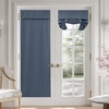 image:imageNICETOWN 100 Blackout French Door Curtains for Door Window Privacy Thermal Insulated Short Curtains for Kitchen Tie Up Shade Window Covering for Christmas Sage Green W26 X L40 Inch 1 PanelStone Blue