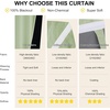 image:imageNICETOWN 100 Blackout French Door Curtains for Door Window Privacy Thermal Insulated Short Curtains for Kitchen Tie Up Shade Window Covering for Christmas Sage Green W26 X L40 Inch 1 PanelLight Green