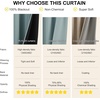 image:imageNICETOWN 100 Blackout French Door Curtains for Door Window Privacy Thermal Insulated Short Curtains for Kitchen Tie Up Shade Window Covering for Christmas Sage Green W26 X L40 Inch 1 PanelGreyish Blue