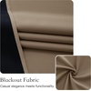 image:imageNICETOWN 100 Blackout French Door Curtains for Door Window Privacy Thermal Insulated Short Curtains for Kitchen Tie Up Shade Window Covering for Christmas Sage Green W26 X L40 Inch 1 PanelKhaki
