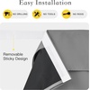 image:imageNICETOWN 100 Blackout French Door Curtains for Door Window Privacy Thermal Insulated Short Curtains for Kitchen Tie Up Shade Window Covering for Christmas Sage Green W26 X L40 Inch 1 PanelLight Grey
