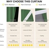 image:imageNICETOWN 100 Blackout French Door Curtains for Door Window Privacy Thermal Insulated Short Curtains for Kitchen Tie Up Shade Window Covering for Christmas Sage Green W26 X L40 Inch 1 PanelForest Green