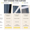 image:imageNICETOWN 100 Blackout French Door Curtains for Door Window Privacy Thermal Insulated Short Curtains for Kitchen Tie Up Shade Window Covering for Christmas Sage Green W26 X L40 Inch 1 PanelStone Blue
