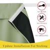image:imageNICETOWN 100 Blackout French Door Curtains for Door Window Privacy Thermal Insulated Short Curtains for Kitchen Tie Up Shade Window Covering for Christmas Sage Green W26 X L40 Inch 1 PanelOlive Green