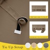 image:imageNICETOWN 100 Blackout French Door Curtains for Door Window Privacy Thermal Insulated Short Curtains for Kitchen Tie Up Shade Window Covering for Christmas Sage Green W26 X L40 Inch 1 PanelKhaki