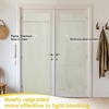 image:imageNICETOWN 100 Blackout French Door Curtains for Door Window Privacy Thermal Insulated Short Curtains for Kitchen Tie Up Shade Window Covering for Christmas Sage Green W26 X L40 Inch 1 PanelLight Beige
