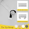 image:imageNICETOWN 100 Blackout French Door Curtains for Door Window Privacy Thermal Insulated Short Curtains for Kitchen Tie Up Shade Window Covering for Christmas Sage Green W26 X L40 Inch 1 PanelGreyish White