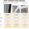 image:imageNICETOWN 100 Blackout French Door Curtains for Door Window Privacy Thermal Insulated Short Curtains for Kitchen Tie Up Shade Window Covering for Christmas Sage Green W26 X L40 Inch 1 PanelLight Grey