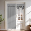 image:imageNICETOWN 100 Blackout French Door Curtains for Door Window Privacy Thermal Insulated Short Curtains for Kitchen Tie Up Shade Window Covering for Christmas Sage Green W26 X L40 Inch 1 PanelLight Grey