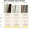 image:imageNICETOWN 100 Blackout French Door Curtains for Door Window Privacy Thermal Insulated Short Curtains for Kitchen Tie Up Shade Window Covering for Christmas Sage Green W26 X L40 Inch 1 PanelLight Beige