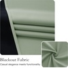 image:imageNICETOWN 100 Blackout French Door Curtains for Door Window Privacy Thermal Insulated Short Curtains for Kitchen Tie Up Shade Window Covering for Christmas Sage Green W26 X L40 Inch 1 PanelSage Green