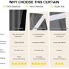 image:imageNICETOWN 100 Blackout French Door Curtains for Door Window Privacy Thermal Insulated Short Curtains for Kitchen Tie Up Shade Window Covering for Christmas Sage Green W26 X L40 Inch 1 PanelGrey