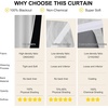 image:imageNICETOWN 100 Blackout French Door Curtains for Door Window Privacy Thermal Insulated Short Curtains for Kitchen Tie Up Shade Window Covering for Christmas Sage Green W26 X L40 Inch 1 PanelGreyish White