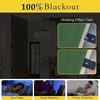 image:imageNICETOWN 100 Blackout French Door Curtains for Door Window Privacy Thermal Insulated Short Curtains for Kitchen Tie Up Shade Window Covering for Christmas Sage Green W26 X L40 Inch 1 PanelForest Green