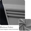 image:imageNICETOWN 100 Blackout French Door Curtains for Door Window Privacy Thermal Insulated Short Curtains for Kitchen Tie Up Shade Window Covering for Christmas Sage Green W26 X L40 Inch 1 PanelLight Grey