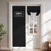 image:imageNICETOWN 100 Blackout French Door Curtains for Door Window Privacy Thermal Insulated Short Curtains for Kitchen Tie Up Shade Window Covering for Christmas Sage Green W26 X L40 Inch 1 PanelBlack