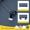 image:imageNICETOWN 100 Blackout French Door Curtains for Door Window Privacy Thermal Insulated Short Curtains for Kitchen Tie Up Shade Window Covering for Christmas Sage Green W26 X L40 Inch 1 PanelStone Blue