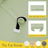 image:imageNICETOWN 100 Blackout French Door Curtains for Door Window Privacy Thermal Insulated Short Curtains for Kitchen Tie Up Shade Window Covering for Christmas Sage Green W26 X L40 Inch 1 PanelLight Green